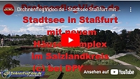 Stadtsee Staßfurt mit Haus am See im Salzlandkreis